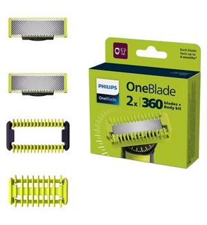 Philips OneBlade 360 2 Replacement Blades 1 Body Kit