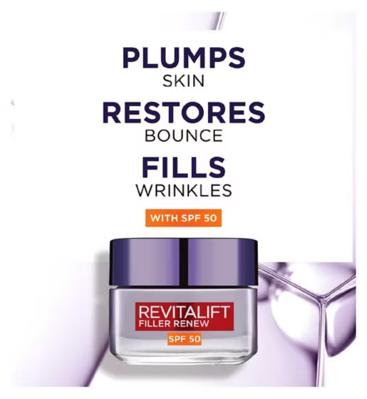 L'Oreal Paris Revitalift Filler + Hyaluronic Acid Anti Ageing SPF 50 Day Cream
