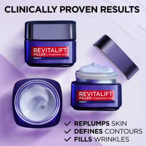L'Oreal Paris Revitalift Filler Hyaluronic Acid Anti Ageing Night Cream