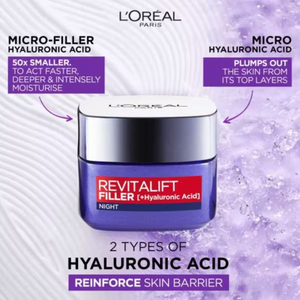 L'Oreal Paris Revitalift Filler Hyaluronic Acid Anti Ageing Night Cream