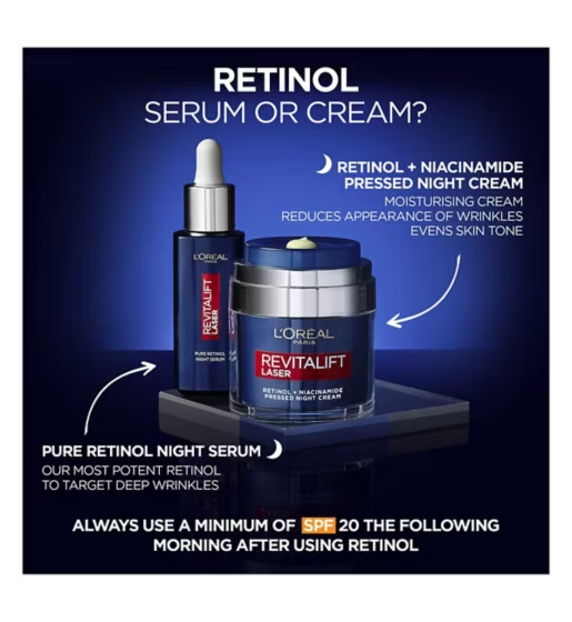 L'Oreal Paris Retinol & Niacinamide Revitalift Laser Night Cream