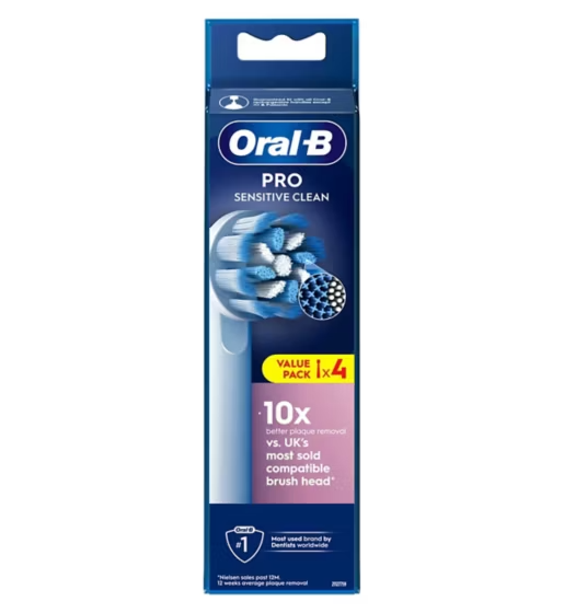 Oral-B Pro Sensitive Clean Toothbrush Heads 4 Pack