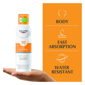 Eucerin Body Oil Control Dry Touch Sun Spray Transparent SPF50