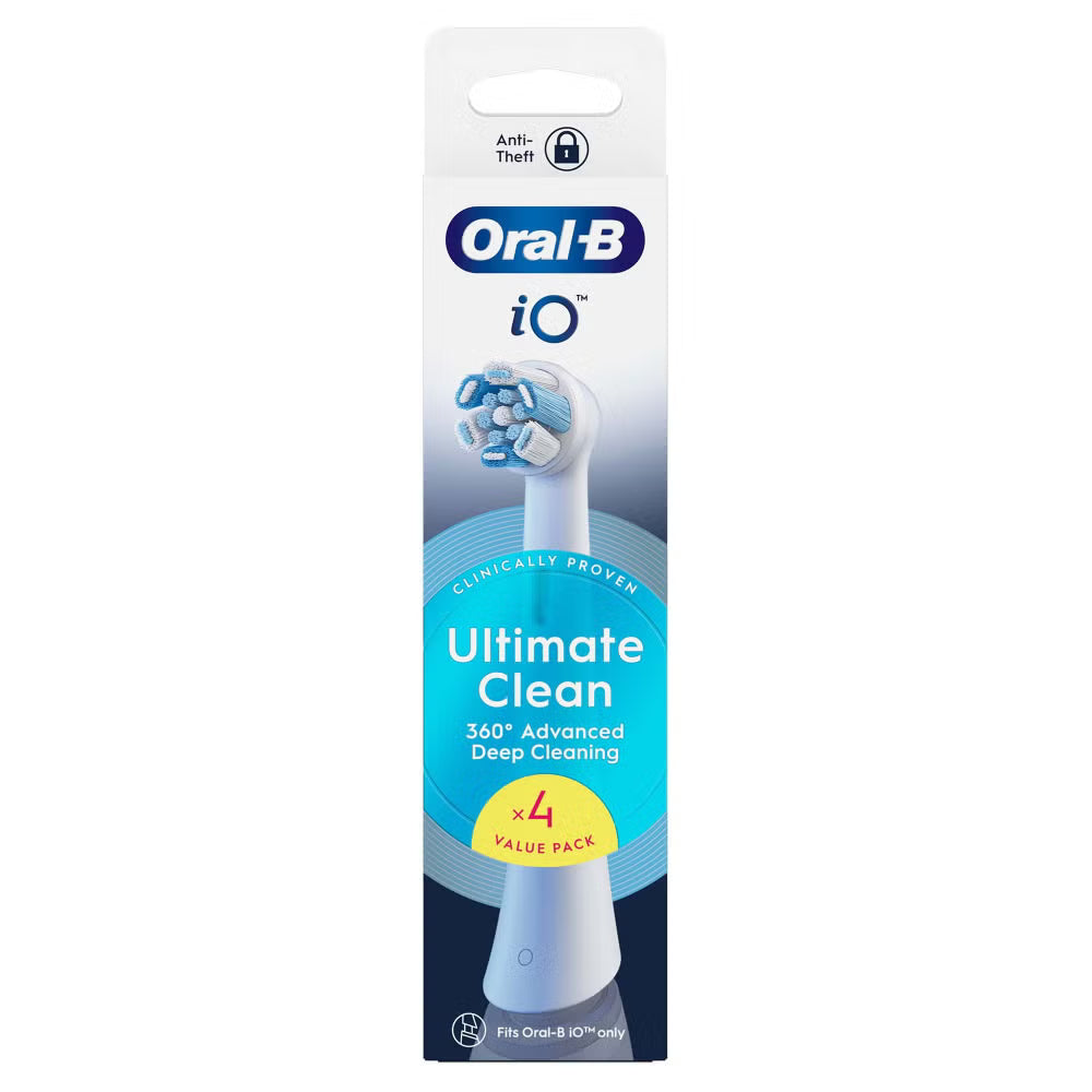 Oral-B iO Ultimate Clean 360 White Toothbrush Heads Pack of 4 Counts