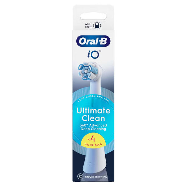 Oral-B iO Ultimate Clean 360 White Toothbrush Heads Pack of 4 Counts