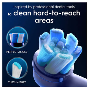 Oral-B iO Ultimate Clean 360 White Toothbrush Heads Pack of 4 Counts