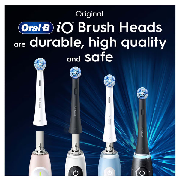 Oral-B iO Series Ultimate Clean Black, Original Brush Heads, CrissCross Bristles Pack of 4