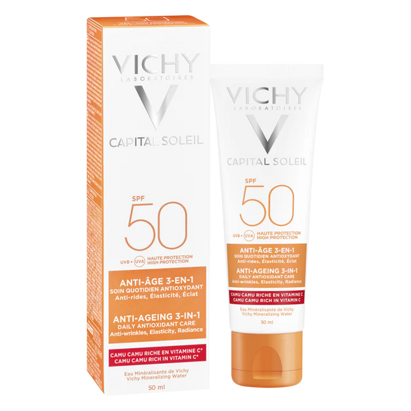 Vichy Capital Soleil Anti-Ageing Sun Cream 3-In-1 Daily Antioxidant Care SPF50
